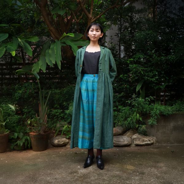 【Maku Textile】ERICA外套 手織,手紡紗,洋裝,棉,植物染,草木染