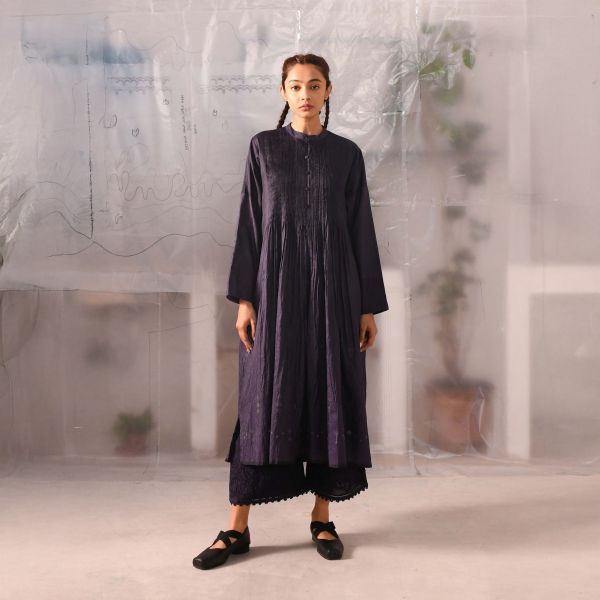 【Maku Textile】BIANCA洋裝 手織,手紡紗,洋裝,蠶絲,植物染,草木染