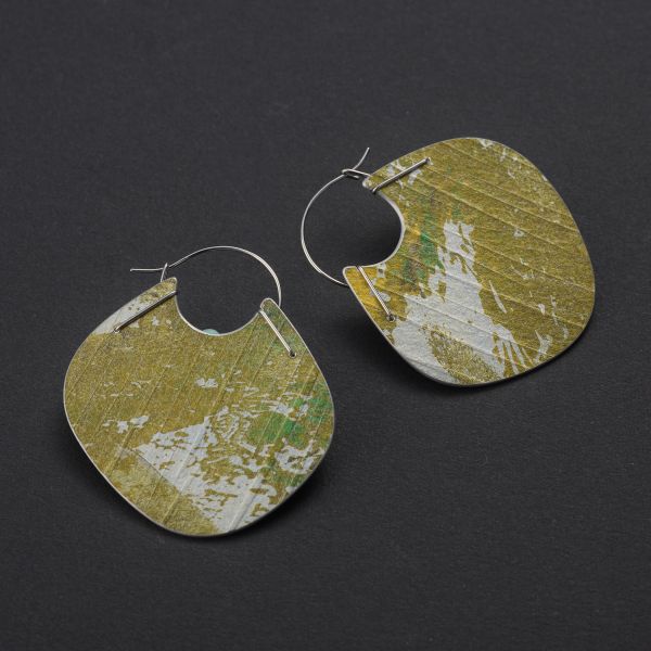 【江枚芳 Meifang Chiang Metal Arts】邊界耳針式耳環 Boundry 耳環,耳針,鋁,陽極處裡