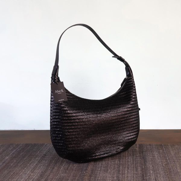 【Allan K】Wesley 皮革編織包（黑色） 皮包,皮革,皮革編織,牛皮,肩背包,手工皮革編織,手工,包包