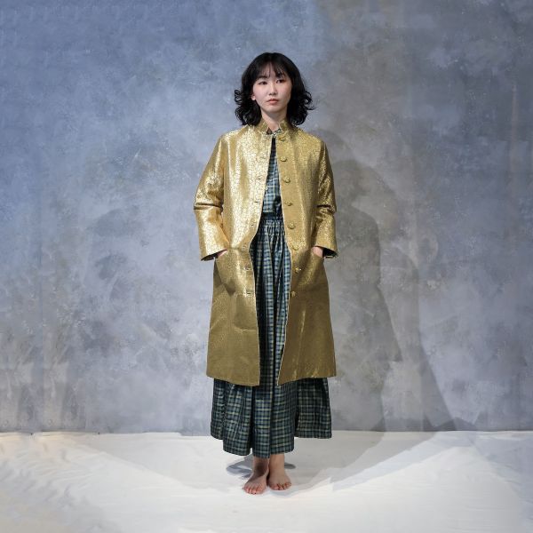 【Maku Textile】CHARLOTTE外套 手織,手紡紗,洋裝,蠶絲,植物染,草木染