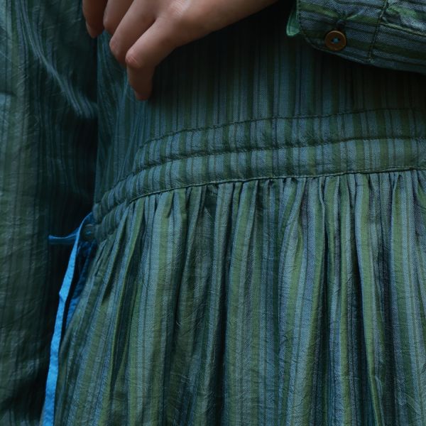 【Maku Textile】TAHOMA洋裝 手織,手紡紗,洋裝,棉,植物染,草木染