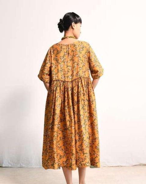 【Maku Textile】AURELLE洋裝 手織,手紡紗,洋裝,絲,蠶絲,植物染,草木染