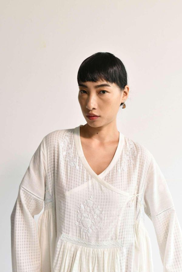 【Maku Textile】SHIROMI洋裝 手織,手紡紗,洋裝,棉,植物染,草木染