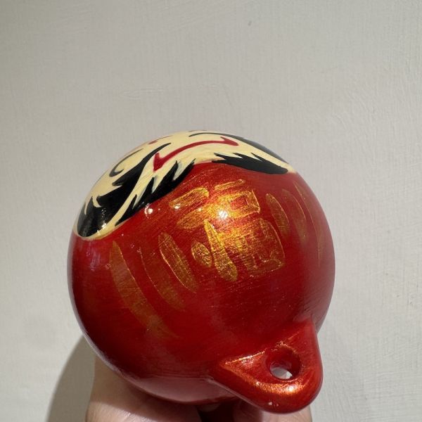 【藍珊瑚】浮球吊飾-達摩 貝殼,項鍊,海洋廢物,魚骨,骨頭,魚鱗,藍珊瑚,珊瑚