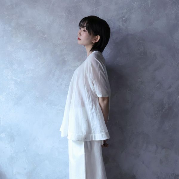 【Maku Textile】EURUS純綿織花上衣 手織,手紡紗,上衣,棉,植物染,草木染