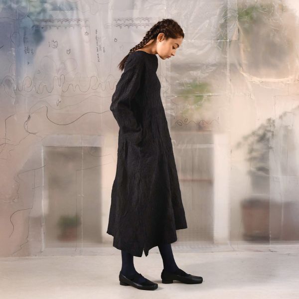 【Maku Textile】INDUS洋裝 手織,手紡紗,洋裝,美麗諾羊毛,植物染,草木染