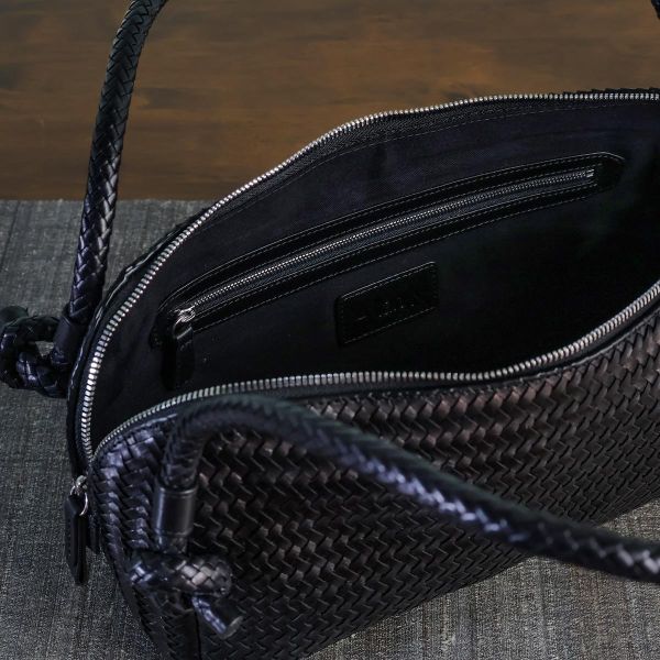 【Allan K】Wuxi Large 皮革編織包（黑色） 皮包,皮革,皮革編織,牛皮,肩背包,手工皮革編織,手工,包包