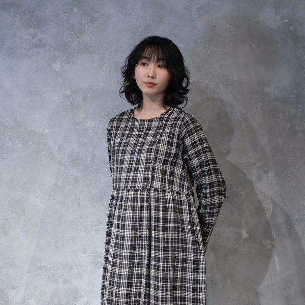 【Maku Textile】ATHENA洋裝 手織,手紡紗,洋裝,棉,植物染,草木染