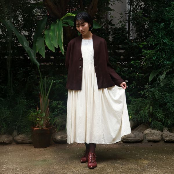 【Maku Textile】KARMA外套 手織,手紡紗,洋裝,美麗諾羊毛,植物染,草木染