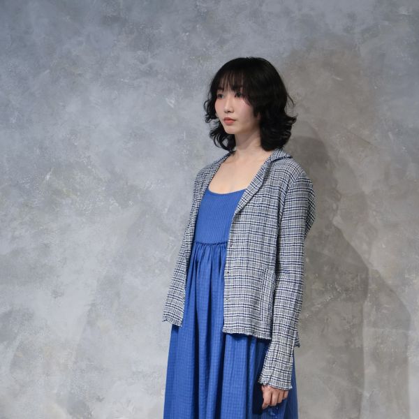 【Maku Textile】AAB_652 手織,手紡紗,洋裝,蠶絲,植物染,草木染