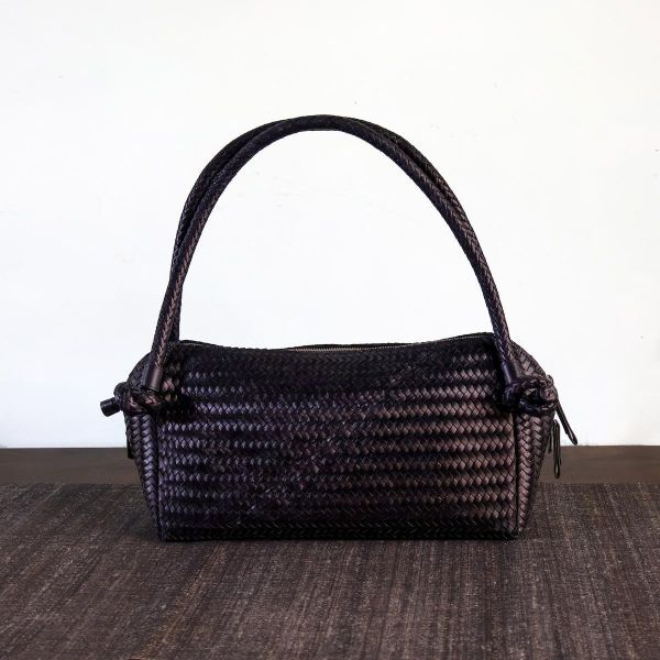 【Allan K】Wuxi Large 皮革編織包（黑色） 皮包,皮革,皮革編織,牛皮,肩背包,手工皮革編織,手工,包包