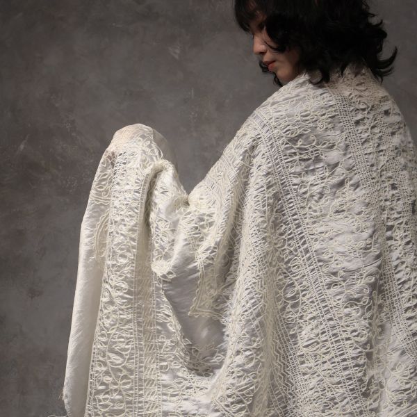 【Maku Textile】BIRGIT圍巾 手織,手紡紗,圍巾,絲,植物染,草木染