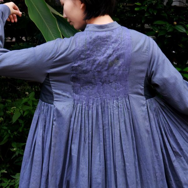 【Maku Textile】SAGA洋裝 手織,手紡紗,洋裝,棉,植物染,草木染