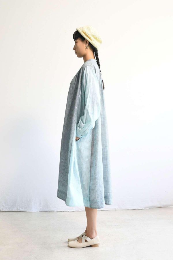 【Maku Textile】NELSONI洋裝 手織,手紡紗,洋裝,棉,蠶絲,手織絲