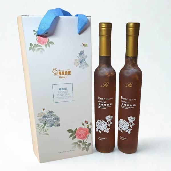 玫瑰蜂蜜醋雙瓶禮盒 陳釀,蜂蜜,醋