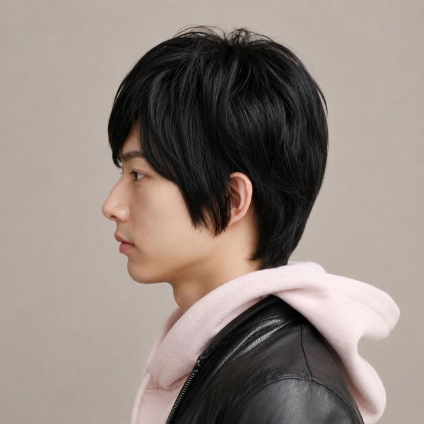 男士假髮｜ 補髮 遮白髮｜親膚內裡 時尚造型 ｜透氣防滑 柔軟親膚 ｜男女適用 時尚男士假髮, 中短髮, 自然黑, 女性適用, 日本進口