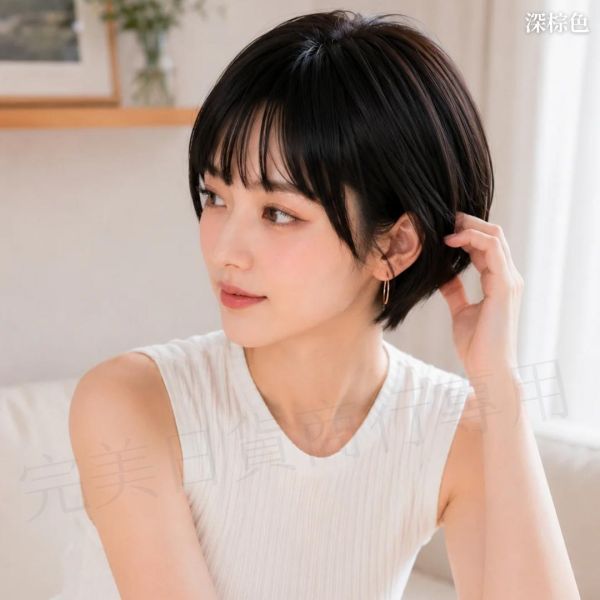 Fit 小頭圍醫療帽型假髮｜S尺寸52～56cm｜輕量約80g・短鮑勃髮型・無金屬設計 ｜P14 化療,假髮,醫療假髮,化療假髮,24小時假髮,假髮租借,乳癌假髮
