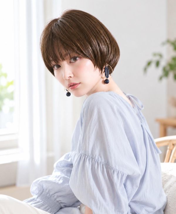 Relax 醫療帽型假髮 ｜圓弧鮑伯短髮｜無金屬・柔軟內帽・輕鬆配戴｜P05 帽型假髮,醫療假髮,化療假髮,抗癌假髮,竹纖維假髮,無金屬假髮,短髮假髮,鮑伯假髮,日系假髮,Relax假髮,P05假髮,敏感頭皮假髮