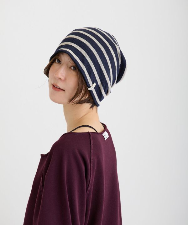 雙面反折亞麻帽｜比利時亞麻布｜化療掉髮期用帽｜夏季最適 室內帽子,涼感帽,亞麻帽, 亞麻纖維, 日本製帽子, 夏季透氣帽, 抗暑穿搭,化療帽