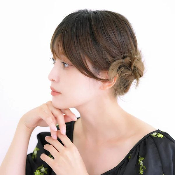 半頂式假髮 抗菌防臭加工｜中短髮型遮白補髮｜頭圍可調 髮質自然逼真｜深棕色 日本進口 遮白髮片,日本遮白髮,抗菌假髮片,防臭髮片,大面積遮白髮,可調整假髮片,不拉扯髮扣,舒適髮片,白髮遮蓋神器,固定扣髮片