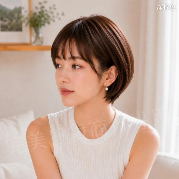 Fit 小頭圍醫療帽型假髮｜S尺寸52～56cm｜輕量約80g・短鮑勃髮型・無金屬設計 ｜P14 化療,假髮,醫療假髮,化療假髮,24小時假髮,假髮租借,乳癌假髮