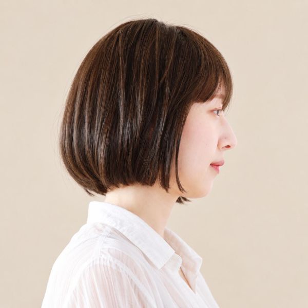Fit 小頭圍醫療帽型假髮｜S尺寸52～56cm｜自然直髮鮑伯・無金屬・穩定貼合｜P10 小頭圍假髮、小頭圍醫療假髮、化療假髮、醫療用假髮、帽型假髮、兒童醫療假髮