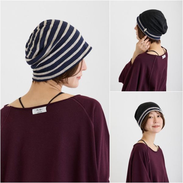 雙面反折亞麻帽｜比利時亞麻布｜化療掉髮期用帽｜夏季最適 室內帽子,涼感帽,亞麻帽, 亞麻纖維, 日本製帽子, 夏季透氣帽, 抗暑穿搭,化療帽