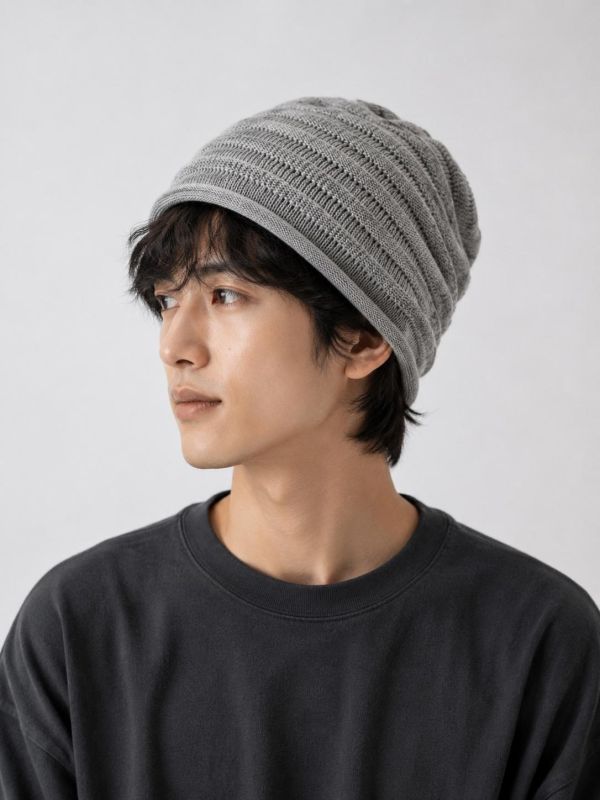 【日本製】COOLMAX 四季透氣無縫帽｜吸汗快乾・柔軟輕量針織帽 日本製帽子、COOLMAX帽子、透氣帽、吸汗快乾帽、無縫帽、針織帽、四季帽、日系帽子、男女針織帽