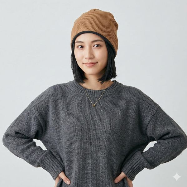 日本製有機棉針織帽｜小頭圍專屬100%純棉｜親膚透氣・四季適用｜敏感肌適用柔軟舒適・不悶熱・好搭配 化療帽,假髮帽,化療 帽 momo,化療 頭巾 綁 法,夏天 化療 帽,化療 掉 髮 頭巾,有機棉