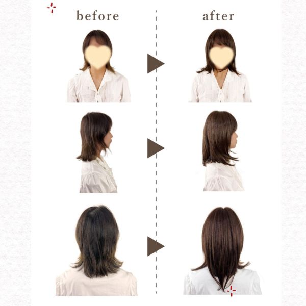 半頂式假髮｜整頭遮白補髮｜4點固定 髮質自然逼真｜黑棕色 日本進口 五分假髮,半頂假髮,遮白髮,染髮,補髮量,假髮,銀髮族,髮片