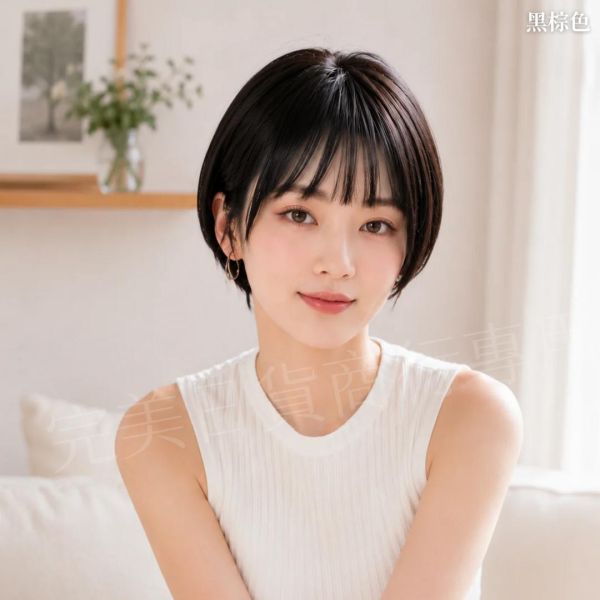 Fit 小頭圍醫療帽型假髮｜S尺寸52～56cm｜輕量約80g・短鮑勃髮型・無金屬設計 ｜P14 化療,假髮,醫療假髮,化療假髮,24小時假髮,假髮租借,乳癌假髮