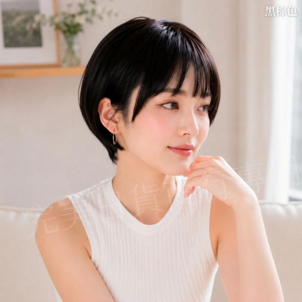 Fit 小頭圍醫療帽型假髮｜S尺寸52～56cm｜輕量約80g・短鮑勃髮型・無金屬設計 ｜P14 化療,假髮,醫療假髮,化療假髮,24小時假髮,假髮租借,乳癌假髮