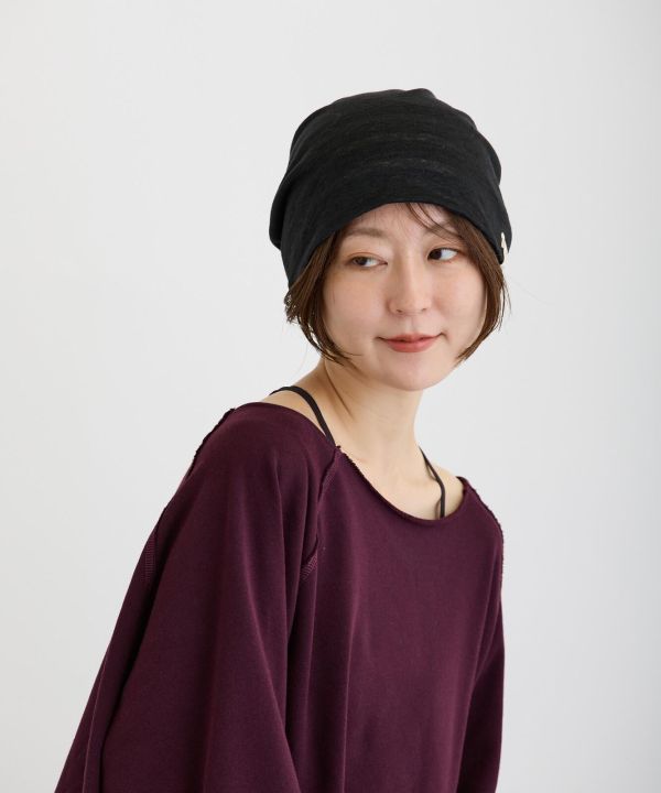 雙面反折亞麻帽｜比利時亞麻布｜化療掉髮期用帽｜夏季最適 室內帽子,涼感帽,亞麻帽, 亞麻纖維, 日本製帽子, 夏季透氣帽, 抗暑穿搭,化療帽