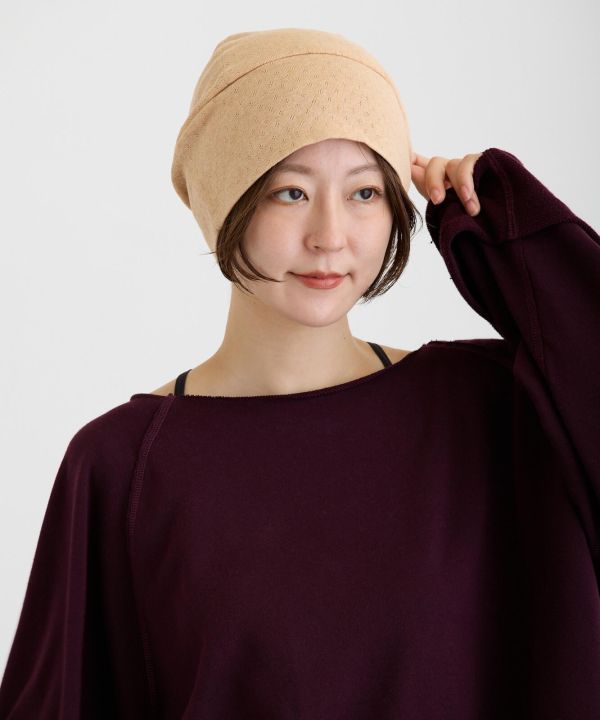 日本製｜4向立體針織帽 (抗癌化療/銀髮照護/男女通用)｜100% 頂級有機棉 有機棉帽子, 化療防護帽, 癌症化療帽, 室內保暖帽, 銀髮照護帽, 日本製造有機棉, 抗菌消臭帽, SIGN 有機棉, 抗UV帽子, 男女通用防護帽