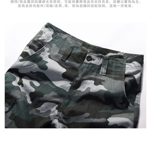 迷彩褲 工裝褲 側邊大口袋設計 休閒短褲 迷彩褲,短褲,休閒褲,工作褲,男生褲子,工裝褲,叫阿潮