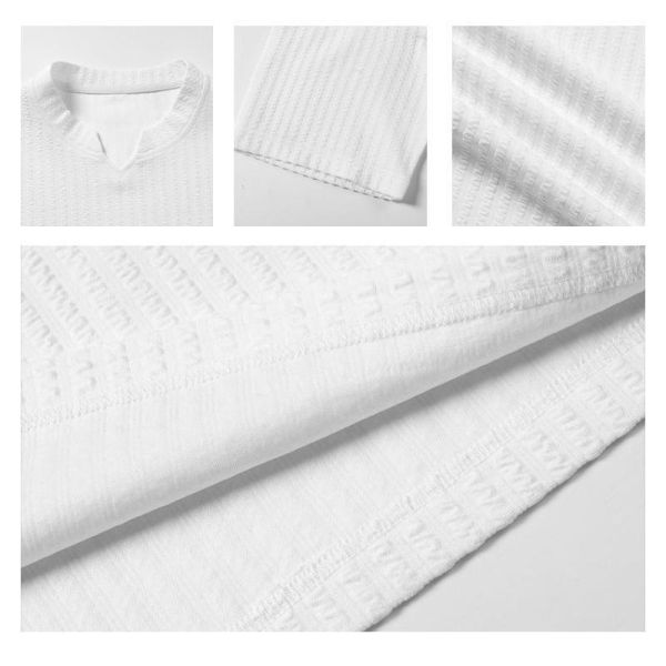 日韓系立體坑條 寬鬆小V領短袖T恤 坑條上衣,小V領,V領T恤,日韓上衣,短袖T恤,寬鬆T恤,叫阿潮