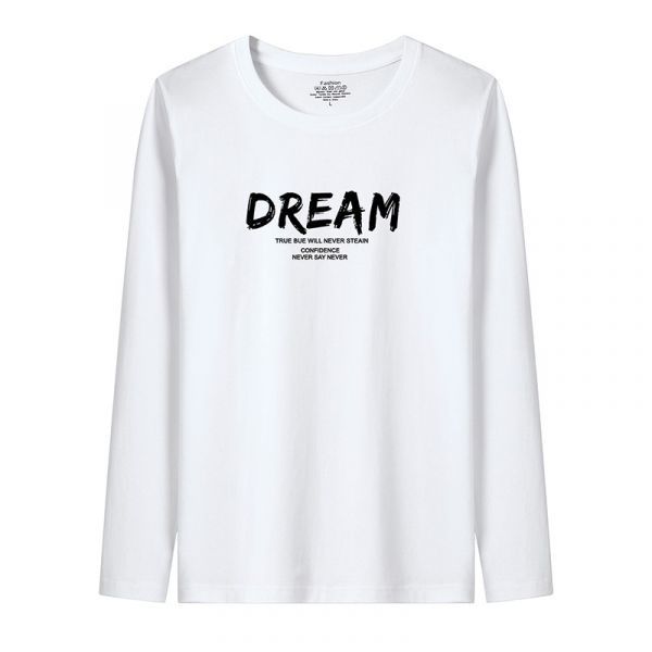 韓版修身 DREAM 美式印花 長袖T恤 上衣,T恤,長袖
