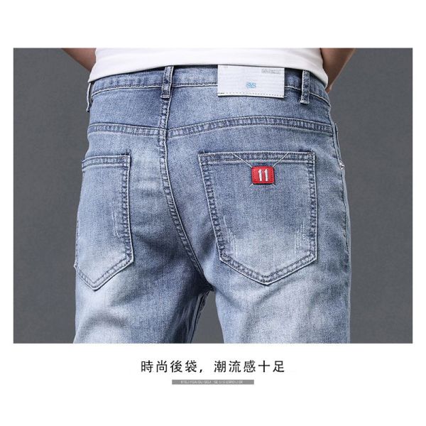 丹寧 淺藍 刷白 修身褲管 休閒長褲 牛仔褲 牛仔褲,長褲,休閒褲,丹寧,男生褲子,水洗,叫阿潮