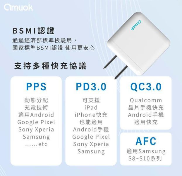 【amuok】36W GaN氮化鎵快充充電器 amuok,充電器,充電頭,氮化鎵,TYPEC,快充頭,叫阿潮