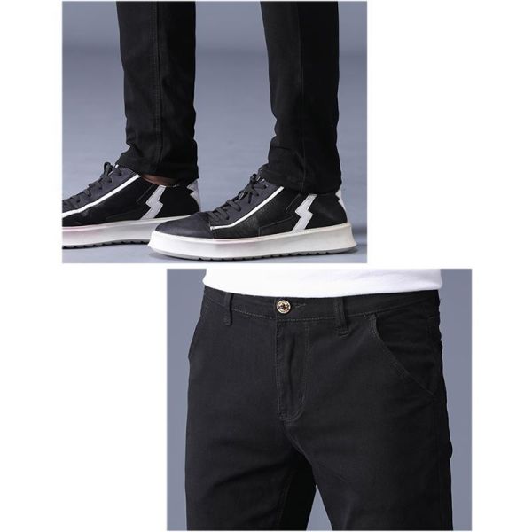 現貨【黑色36、卡其36】不敗卡其褲 修身褲管 皮標設計休閒長褲 長褲,休閒褲,褲子,卡其褲,叫阿潮