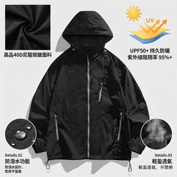 UPF50+輕機能防曬外套 連帽輕薄百搭外套 防曬外套,夏天外套,連帽外套,男生外套,女生外套,薄外套,叫阿潮