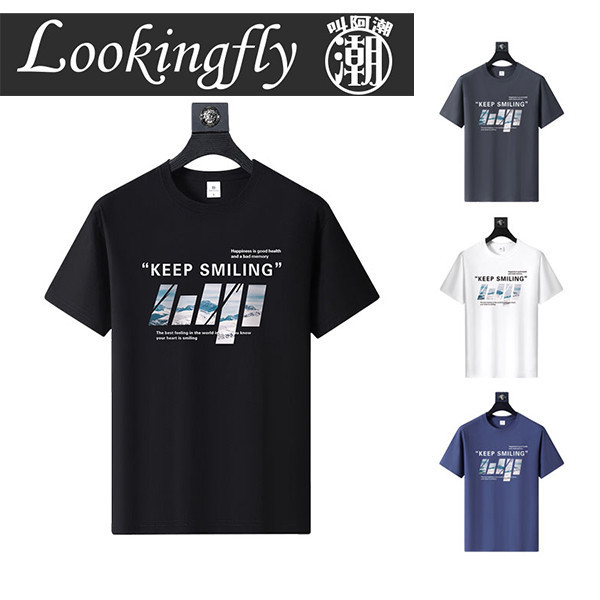 圓領 加大尺碼(S~6XL) 情侶t恤 純棉 KEEP SMILING 潮流短t 短袖t恤 短袖,T恤,純棉,男生T恤,女生T恤,情侶T恤,短T,叫阿潮