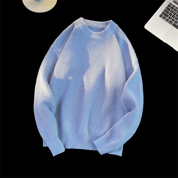 圓領毛衣 寬鬆感 舒適保暖 針織長袖 毛衣,針織,男生毛衣,t恤,叫阿潮