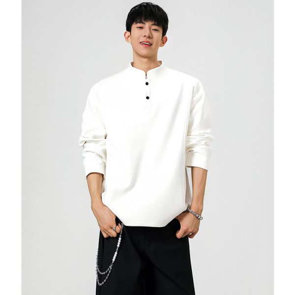 韓系 亨利領長袖上衣 百搭素色 長袖t恤 長袖t恤,亨利領,冬天上衣,韓系衣服,叫阿潮