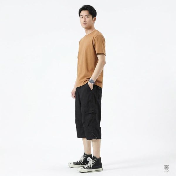 迷彩工裝七分褲 寬鬆多口袋休閒褲 七分褲,工裝褲,寬鬆工裝褲,美式工裝,七分工裝,工作褲,叫阿潮