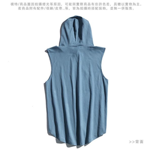 個性潮 夏日舒適 素色背心 連帽背心 背心,連帽背心,素色背心,男生背心,叫阿潮