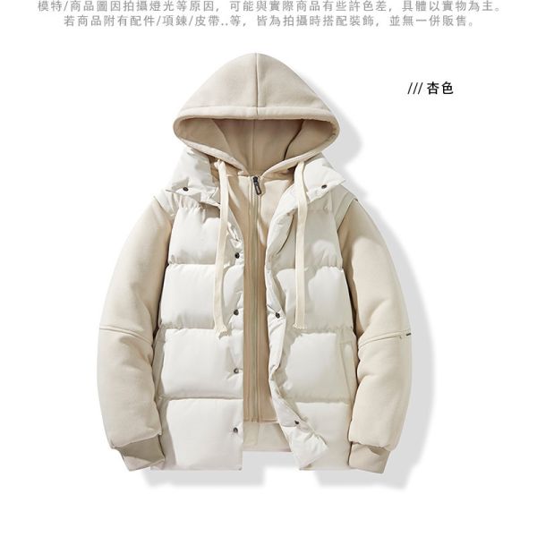 情侶外套 鋪棉保暖 背心假兩件造型 連帽外套 情侶外套,鋪棉外套,保暖,防風,外套,男生外套,女生外套,羽絨外套,叫阿潮