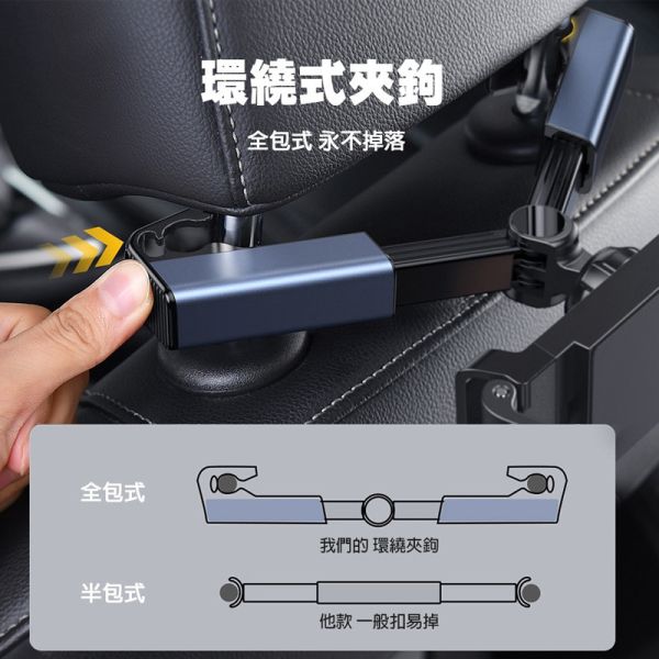 Lisen 巨力車載後枕支架 手機支架,手機架,支架,車用支架,車載支架,叫阿潮
