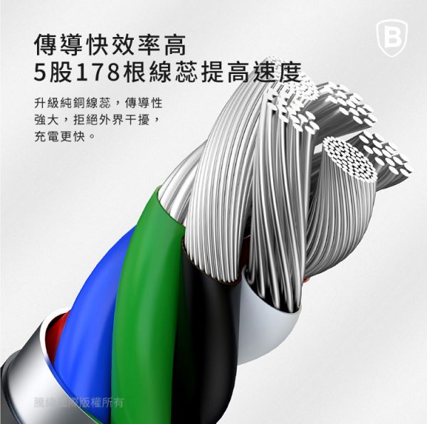 Baseus倍思 金屬卡福樂Type-c to IP數據線(20W)(台灣版) 快充,數據線,充電線,蘋果,IPHONE